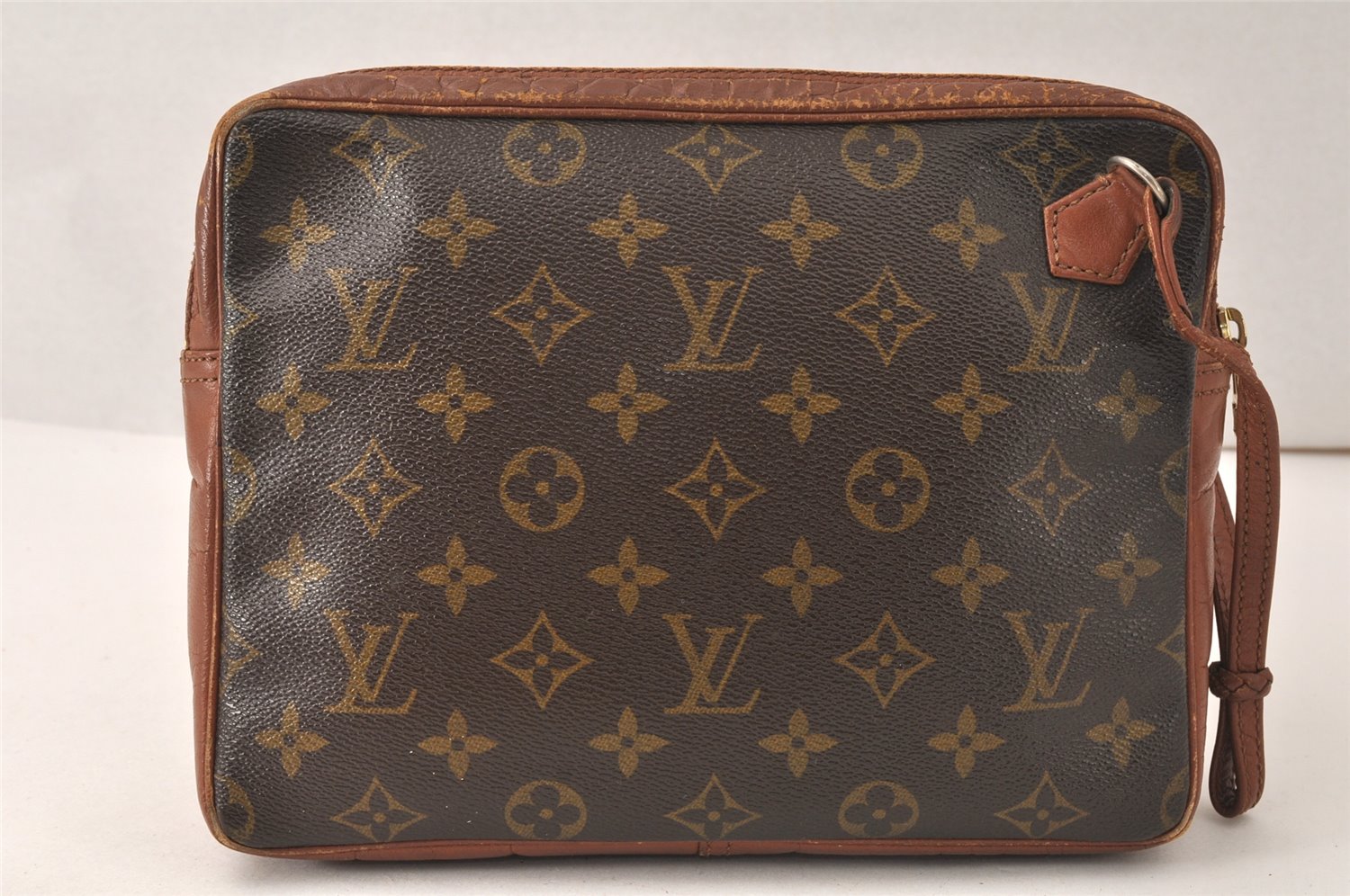 Authentic Louis Vuitton Monogram Pochette Sport Clutch Hand Bag Old Model 5120K