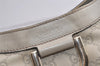 Authentic GUCCI Guccissima Abbey Shoulder Tote Bag GG Leather 189835 White 5121K