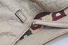 Authentic GUCCI Guccissima Abbey Shoulder Tote Bag GG Leather 189835 White 5121K