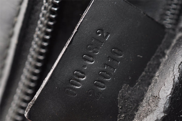 Authentic GUCCI Vintage Hand Tote Bag Purse Leather 0000812 Black 5122I