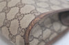 Authentic GUCCI Vintage Clutch Hand Bag Purse GG PVC Leather Brown 5122K