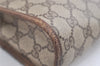 Authentic GUCCI Vintage Clutch Hand Bag Purse GG PVC Leather Brown 5122K