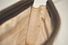 Authentic GUCCI Vintage Clutch Hand Bag Purse GG PVC Leather Brown 5122K