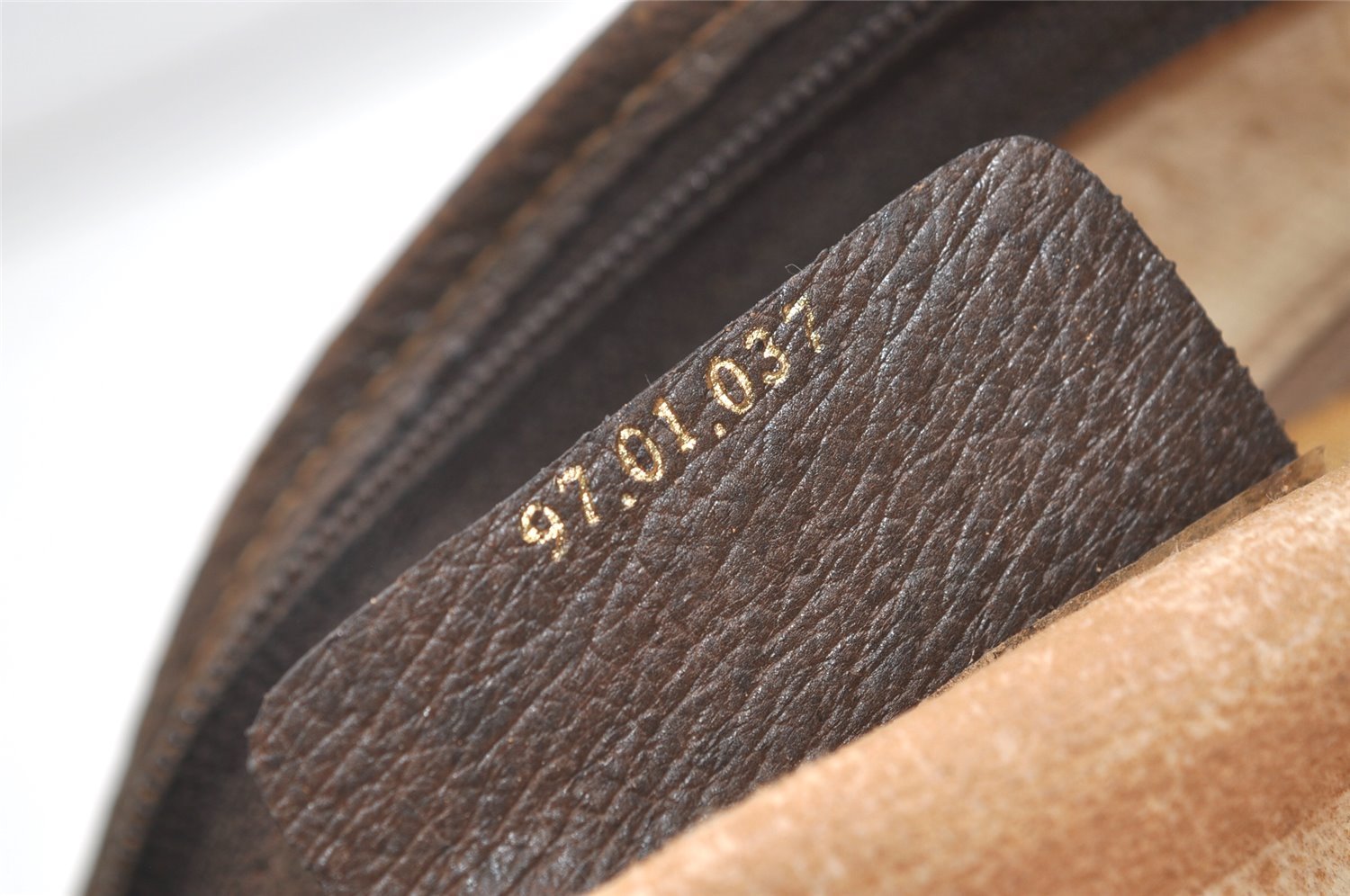 Authentic GUCCI Vintage Clutch Hand Bag Purse GG PVC Leather Brown 5122K