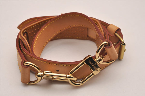 Authentic Louis Vuitton Leather Shoulder Strap Beige 35.4-42.5" LV 5123J