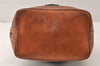 Authentic CELINE Macadam Blason Shoulder Drawstring Bag PVC Leather Brown 5123K