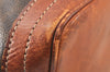 Authentic CELINE Macadam Blason Shoulder Drawstring Bag PVC Leather Brown 5123K