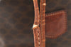 Authentic CELINE Macadam Blason Shoulder Drawstring Bag PVC Leather Brown 5123K