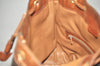 Authentic CELINE Macadam Blason Shoulder Drawstring Bag PVC Leather Brown 5123K