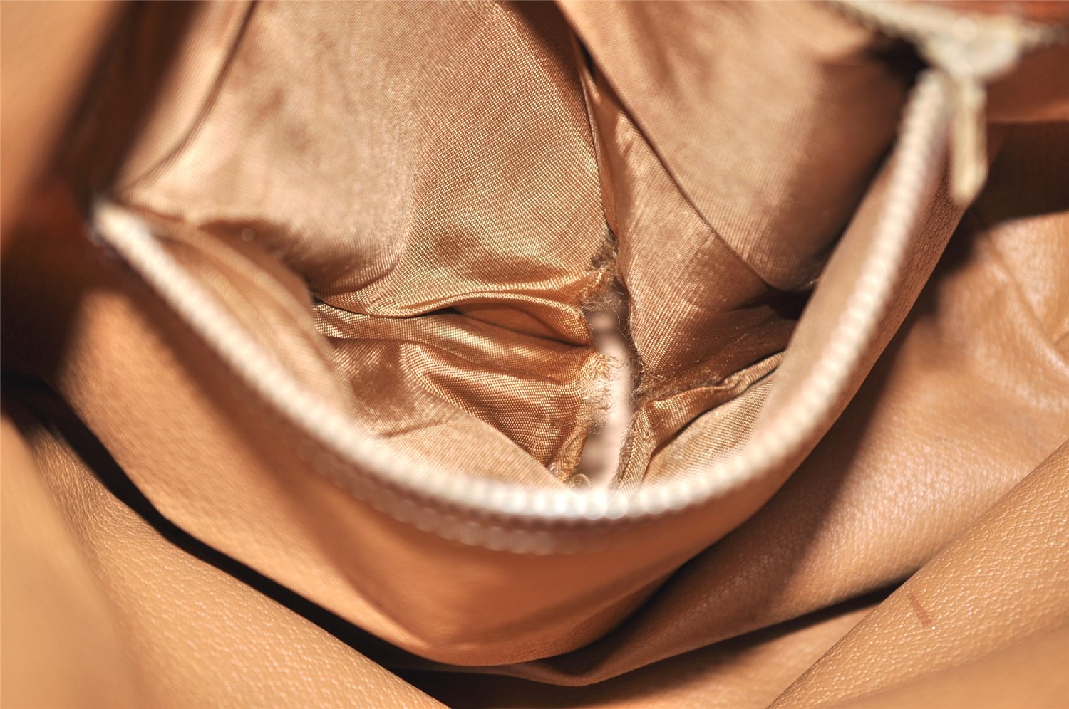 Authentic CELINE Macadam Blason Shoulder Drawstring Bag PVC Leather Brown 5123K