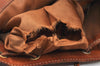 Authentic CELINE Macadam Blason Shoulder Drawstring Bag PVC Leather Brown 5123K