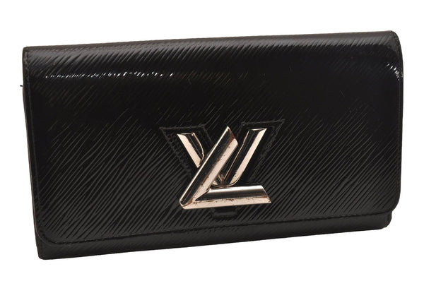 Auth Louis Vuitton Epi Electric Portefeuille Twist Wallet Black M6117N LV 5124J