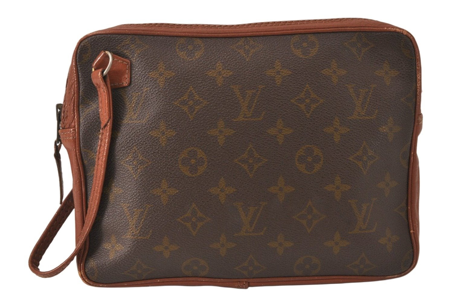 Authentic Louis Vuitton Monogram Pochette Sport Clutch Hand Bag Old Model 5124K