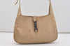 Auth GUCCI Jackie Shoulder Hand Bag GG Canvas Leather 0013735 Beige Junk 5126J