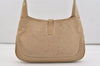 Auth GUCCI Jackie Shoulder Hand Bag GG Canvas Leather 0013735 Beige Junk 5126J