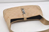 Auth GUCCI Jackie Shoulder Hand Bag GG Canvas Leather 0013735 Beige Junk 5126J