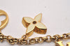 Authentic Louis Vuitton Fleur de Monogram Bag Charm Gold M65111 LV 5127J