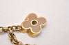 Authentic Louis Vuitton Fleur de Monogram Bag Charm Gold M65111 LV 5127J