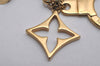 Authentic Louis Vuitton Fleur de Monogram Bag Charm Gold M65111 LV 5127J