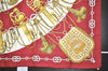 Authentic HERMES Carre 90 Scarf "Cliquetis" Silk Bordeaux Red 5128J