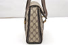 Authentic GUCCI Vintage Hand Bag Purse GG PVC Leather Brown Junk 5128K