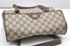 Authentic GUCCI Vintage Hand Bag Purse GG PVC Leather Brown Junk 5128K