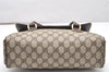 Authentic GUCCI Vintage Hand Bag Purse GG PVC Leather Brown Junk 5128K