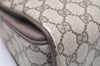 Authentic GUCCI Vintage Hand Bag Purse GG PVC Leather Brown Junk 5128K