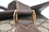 Authentic GUCCI Vintage Hand Bag Purse GG PVC Leather Brown Junk 5128K