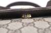 Authentic GUCCI Vintage Hand Bag Purse GG PVC Leather Brown Junk 5128K