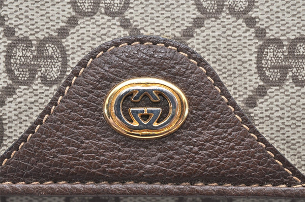Authentic GUCCI Vintage Hand Bag Purse GG PVC Leather Brown Junk 5128K