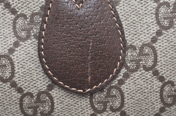Authentic GUCCI Vintage Hand Bag Purse GG PVC Leather Brown Junk 5128K