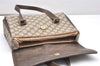 Authentic GUCCI Vintage Hand Bag Purse GG PVC Leather Brown Junk 5128K