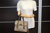 Authentic GUCCI Vintage Hand Bag Purse GG PVC Leather Brown Junk 5128K