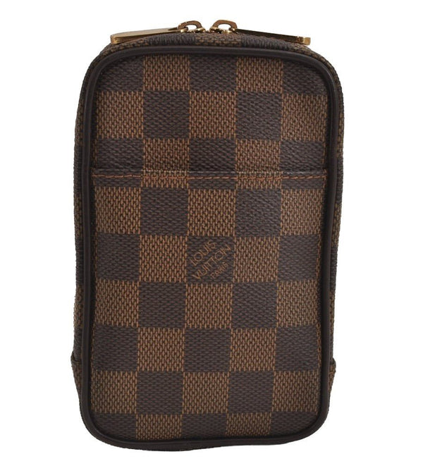 Authentic Louis Vuitton Damier Etui Okapi GM Camera Case Pouch N61737 LV 5129J