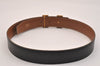 Authentic HERMES Constance Leather Belt Size 65cm 25.6" Black Brown Box 5130J