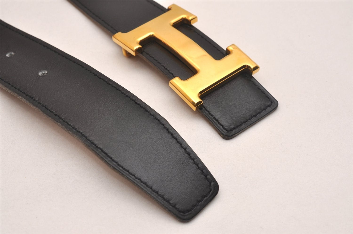 Authentic HERMES Constance Leather Belt Size 65cm 25.6