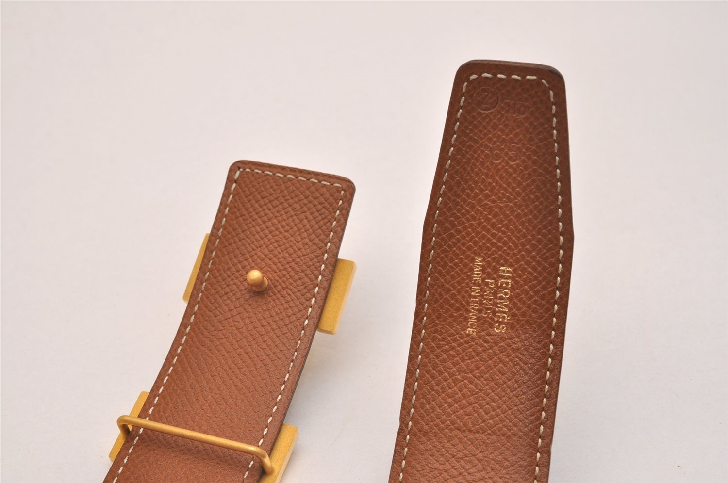 Authentic HERMES Constance Leather Belt Size 65cm 25.6