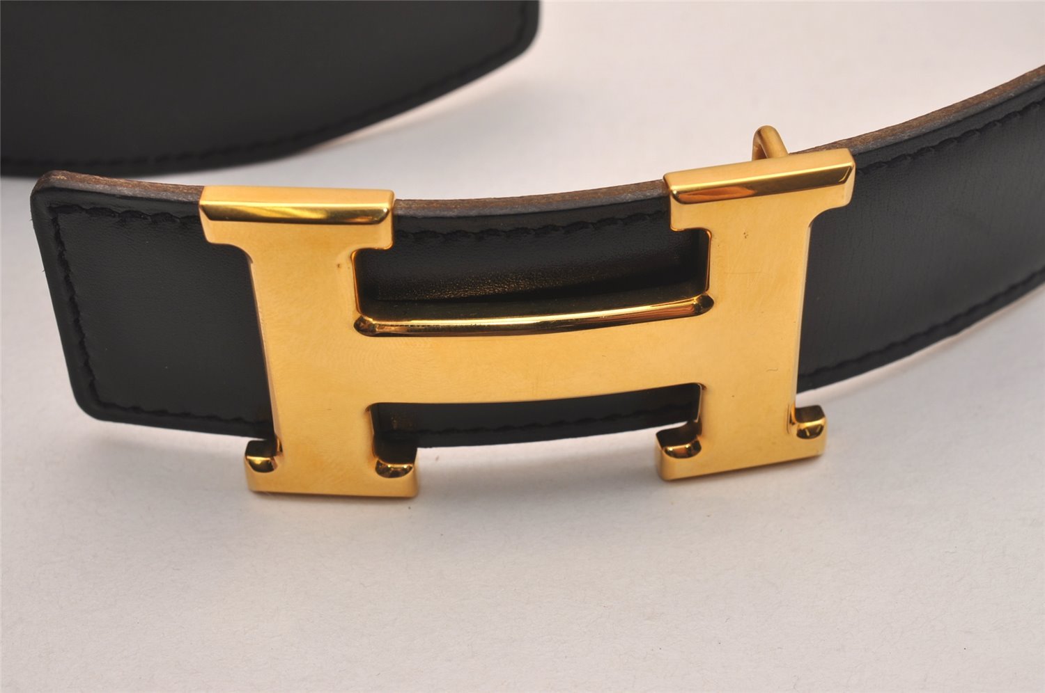 Authentic HERMES Constance Leather Belt Size 65cm 25.6