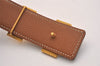 Authentic HERMES Constance Leather Belt Size 65cm 25.6" Black Brown Box 5130J