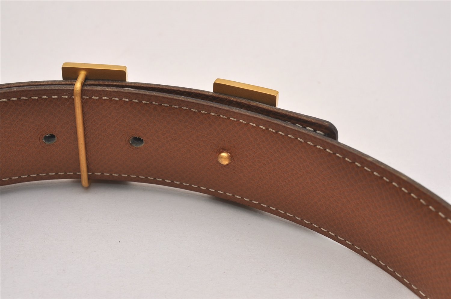 Authentic HERMES Constance Leather Belt Size 65cm 25.6