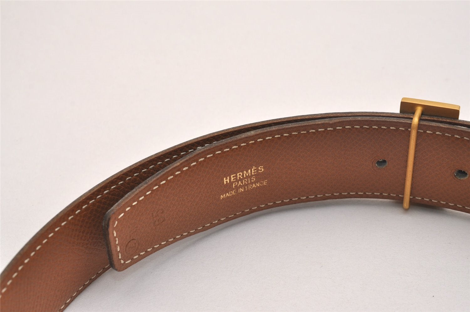 Authentic HERMES Constance Leather Belt Size 65cm 25.6