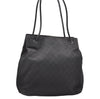 Authentic GUCCI Vintage Shoulder Tote Bag GG Canvas Leather 101341 Black 5130K