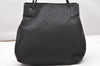 Authentic GUCCI Vintage Shoulder Tote Bag GG Canvas Leather 101341 Black 5130K