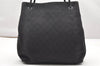 Authentic GUCCI Vintage Shoulder Tote Bag GG Canvas Leather 101341 Black 5130K