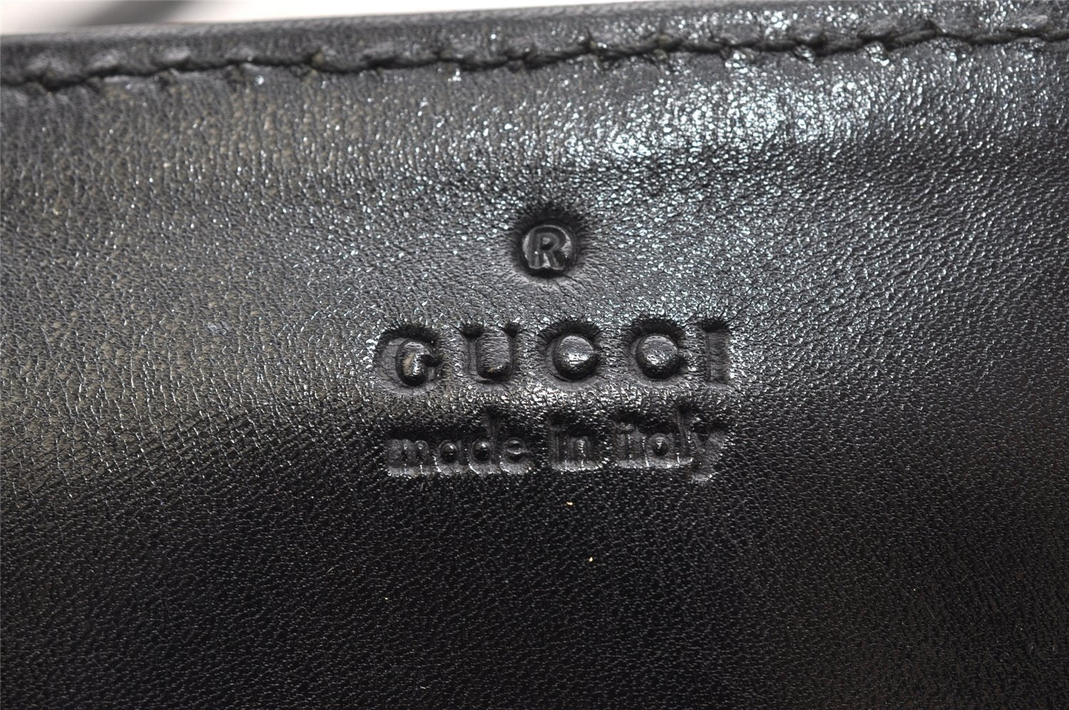 Authentic GUCCI Vintage Shoulder Tote Bag GG Canvas Leather 101341 Black 5130K