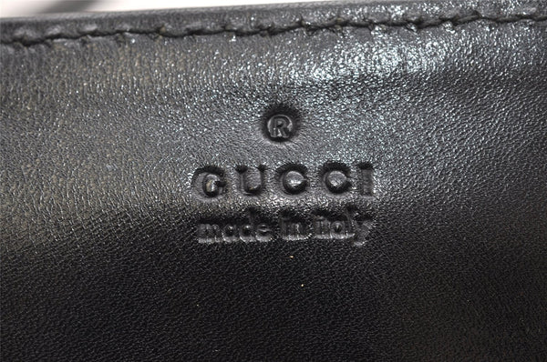 Authentic GUCCI Vintage Shoulder Tote Bag GG Canvas Leather 101341 Black 5130K