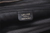 Authentic CELINE Vintage Clutch Hand Bag Purse Leather Black 5131J