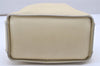 Authentic GUCCI Vintage Shoulder Drawstring Bag Leather Cream White Junk 5132K
