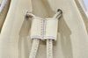 Authentic GUCCI Vintage Shoulder Drawstring Bag Leather Cream White Junk 5132K